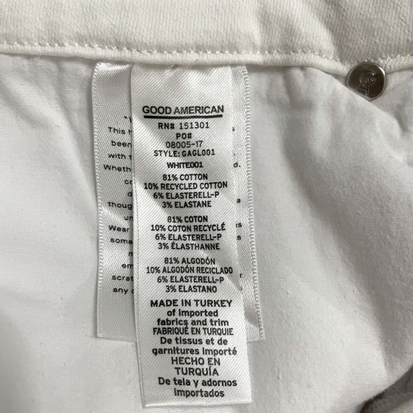 NWT Good American Good Legs Skinny White Jeans Size 10 - Picture 12 of 14